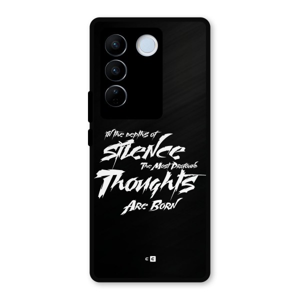 Silent Thoughts Metal Back Case for Vivo V27