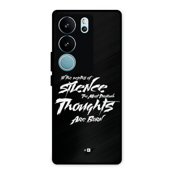 Silent Thoughts Metal Back Case for Vivo V29 Pro