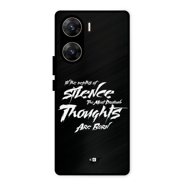 Silent Thoughts Metal Back Case for Vivo V29e