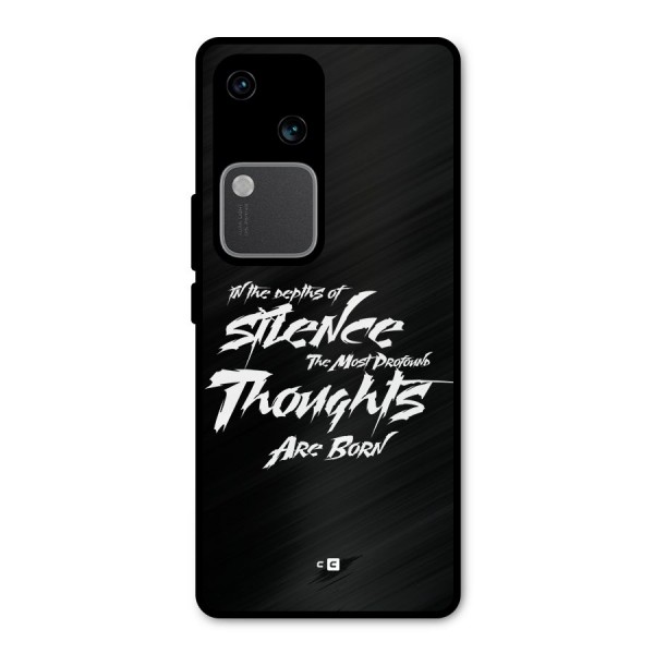 Silent Thoughts Metal Back Case for Vivo V30