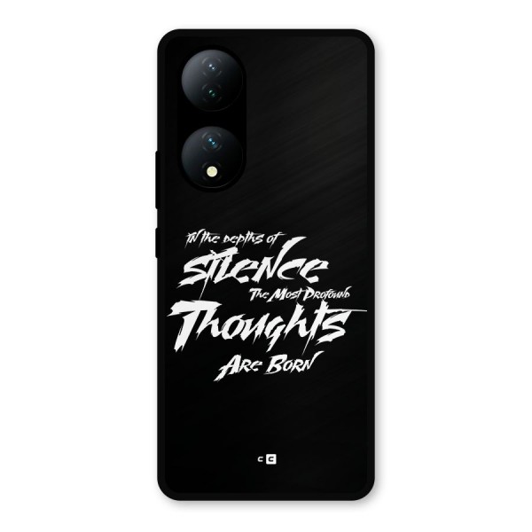 Silent Thoughts Metal Back Case for Vivo Y100