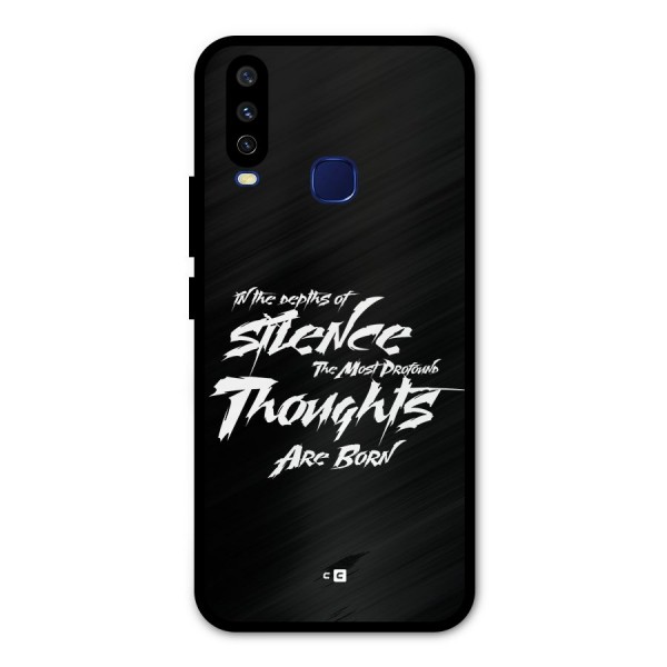 Silent Thoughts Metal Back Case for Vivo Y12