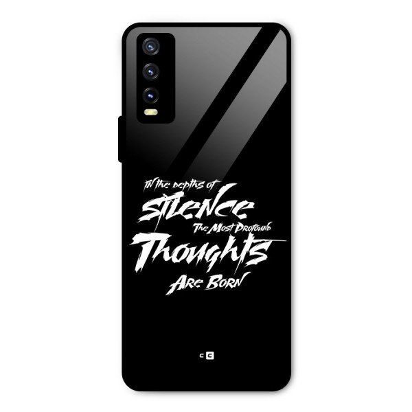 Silent Thoughts Metal Back Case for Vivo Y20 2021