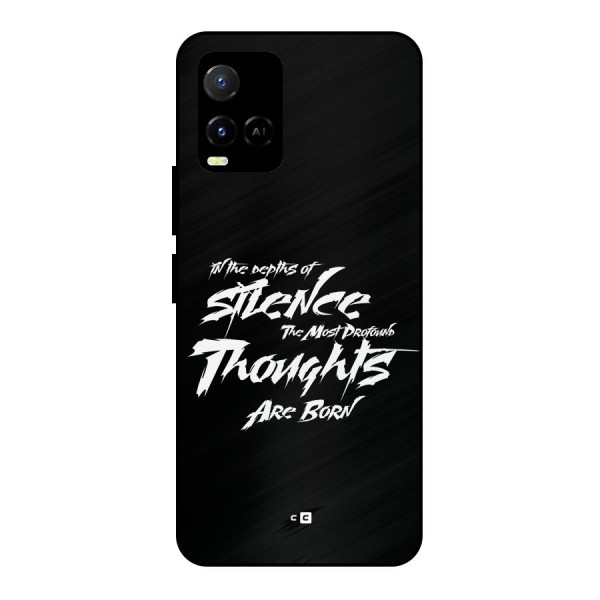 Silent Thoughts Metal Back Case for Vivo Y21