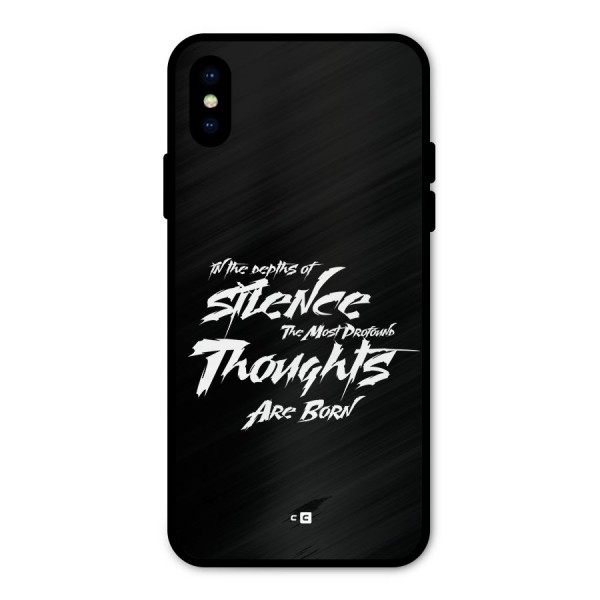 Silent Thoughts Metal Back Case for iPhone X