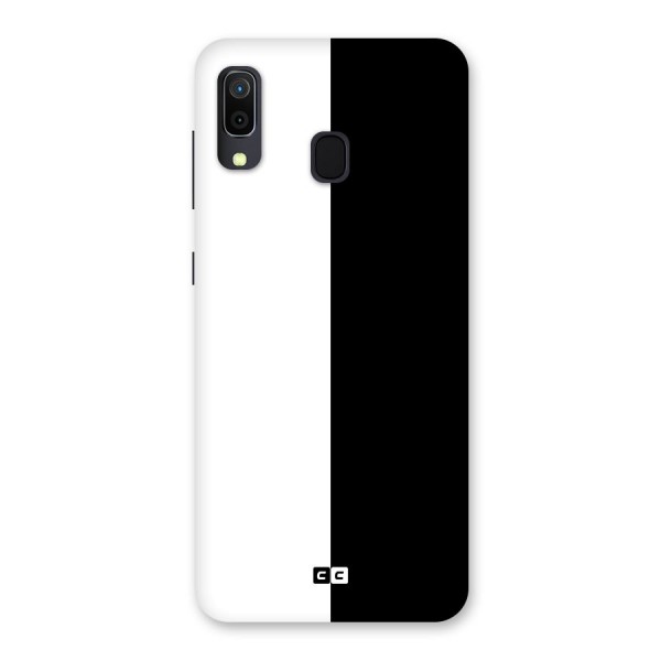 Simple Black White Back Case for Galaxy A20