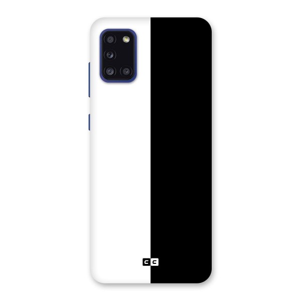 Simple Black White Back Case for Galaxy A31