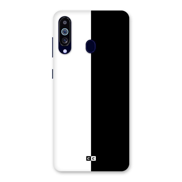 Simple Black White Back Case for Galaxy A60