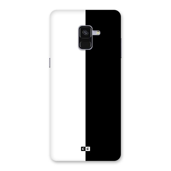 Simple Black White Back Case for Galaxy A8 Plus