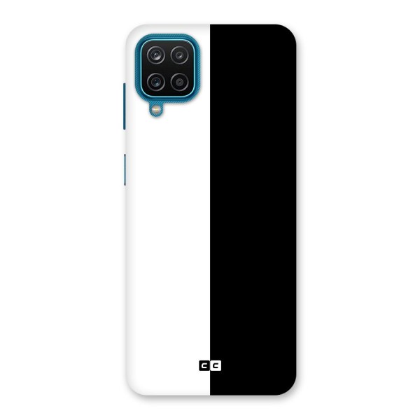 Simple Black White Back Case for Galaxy F12