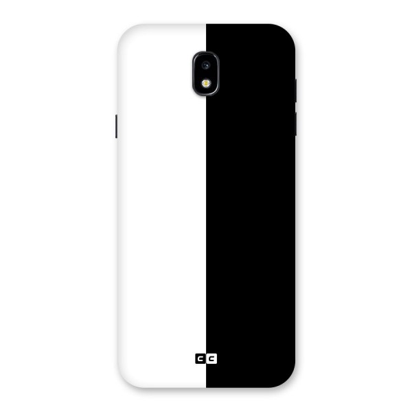 Simple Black White Back Case for Galaxy J7 Pro