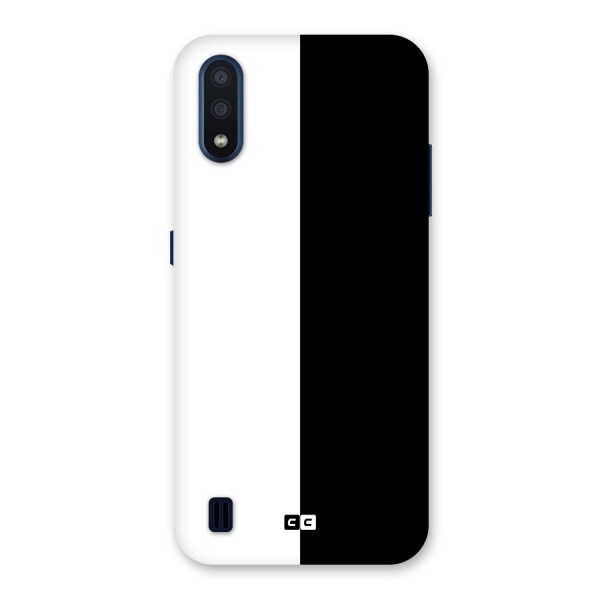 Simple Black White Back Case for Galaxy M01