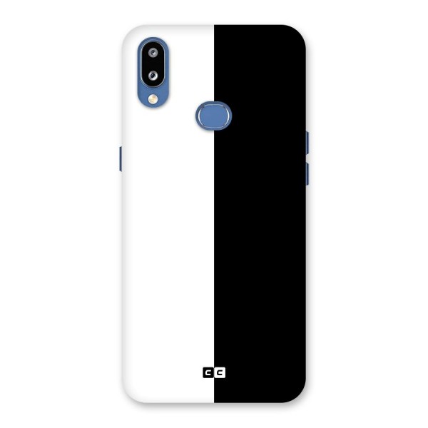 Simple Black White Back Case for Galaxy M01s