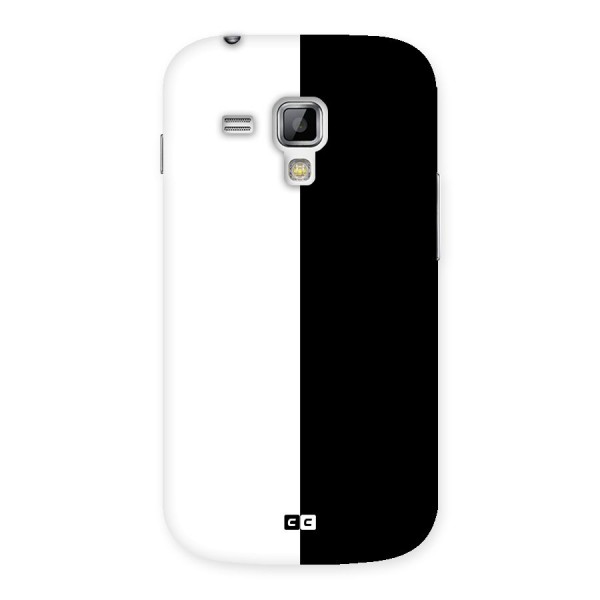 Simple Black White Back Case for Galaxy S Duos