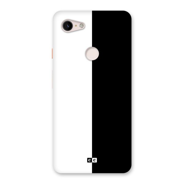 Simple Black White Back Case for Google Pixel 3 XL