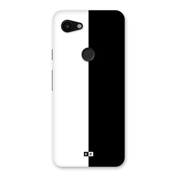 Simple Black White Back Case for Google Pixel 3a