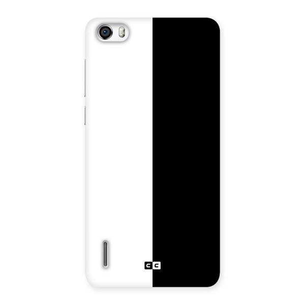 Simple Black White Back Case for Honor 6