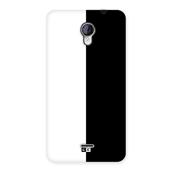 Simple Black White Back Case for Micromax Unite 2 A106