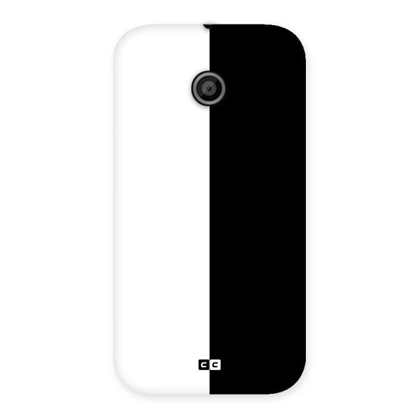 Simple Black White Back Case for Moto E