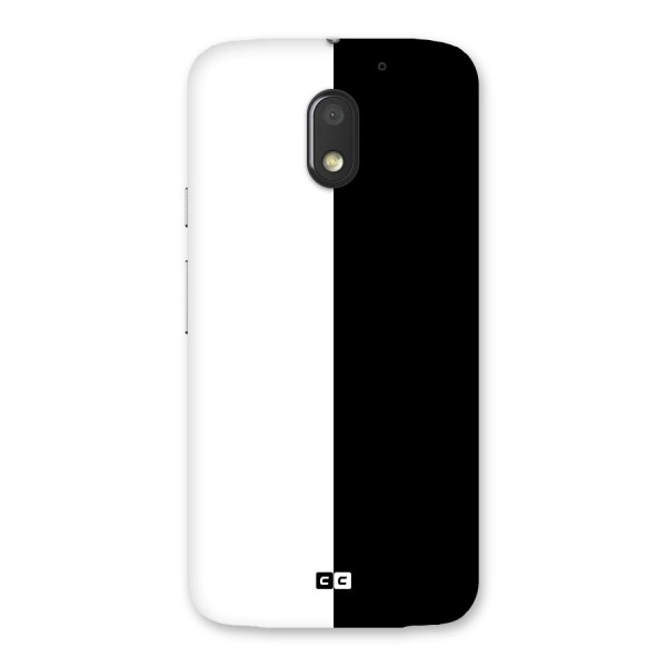 Simple Black White Back Case for Moto E3 Power