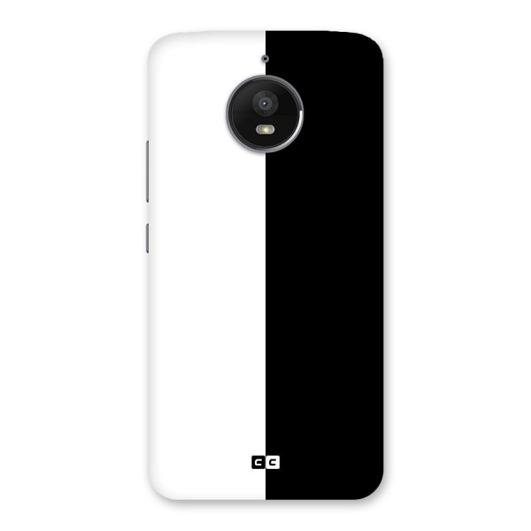 Simple Black White Back Case for Moto E4 Plus