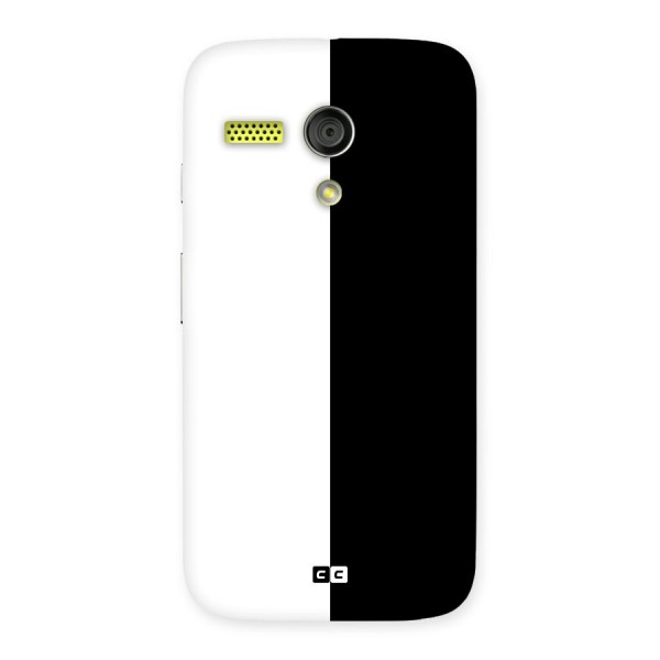 Simple Black White Back Case for Moto G