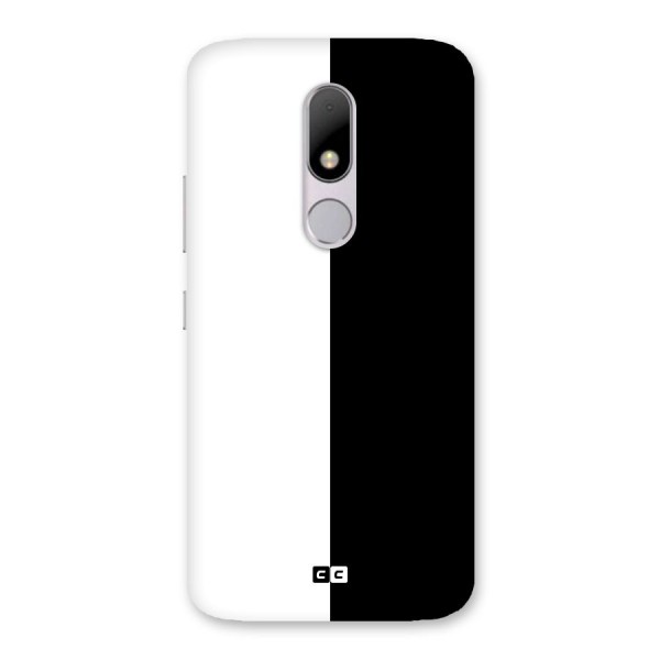 Simple Black White Back Case for Moto M