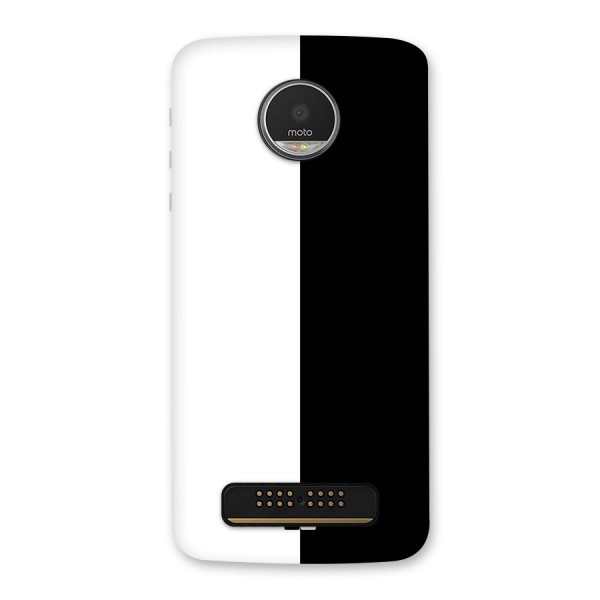 Simple Black White Back Case for Moto Z Play