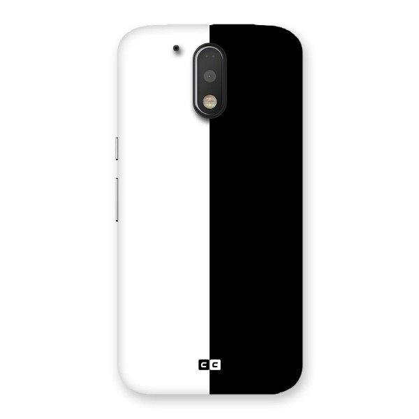 Simple Black White Back Case for Motorola Moto G4