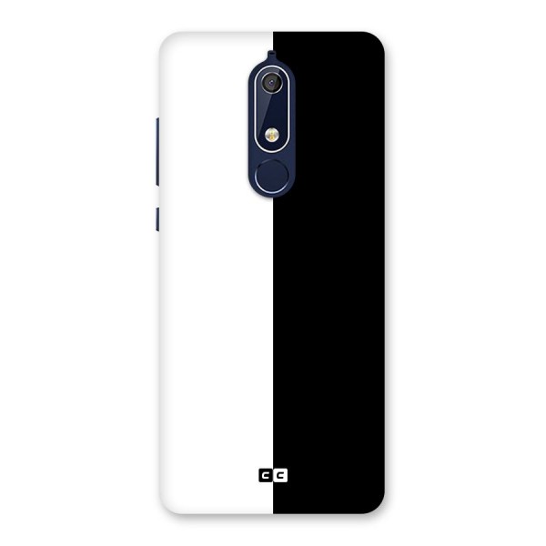 Simple Black White Back Case for Nokia 5.1