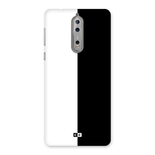 Simple Black White Back Case for Nokia 8