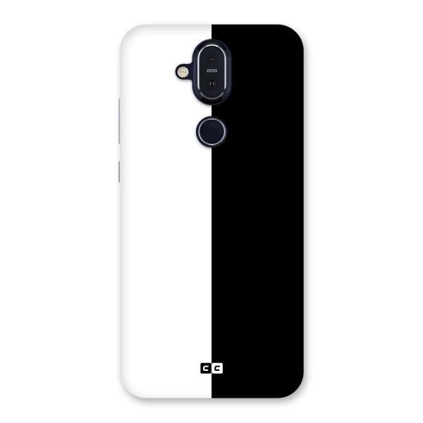 Simple Black White Back Case for Nokia 8.1