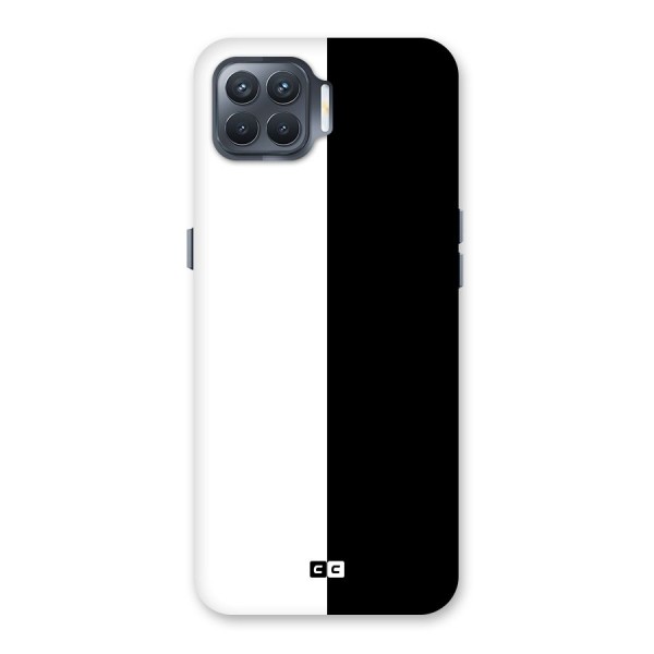 Simple Black White Back Case for Oppo F17 Pro