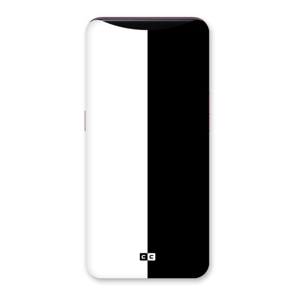 Simple Black White Back Case for Oppo Find X