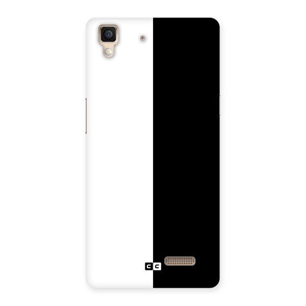 Simple Black White Back Case for Oppo R7