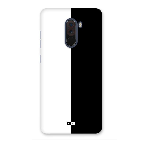 Simple Black White Glass Back Case for Poco F1