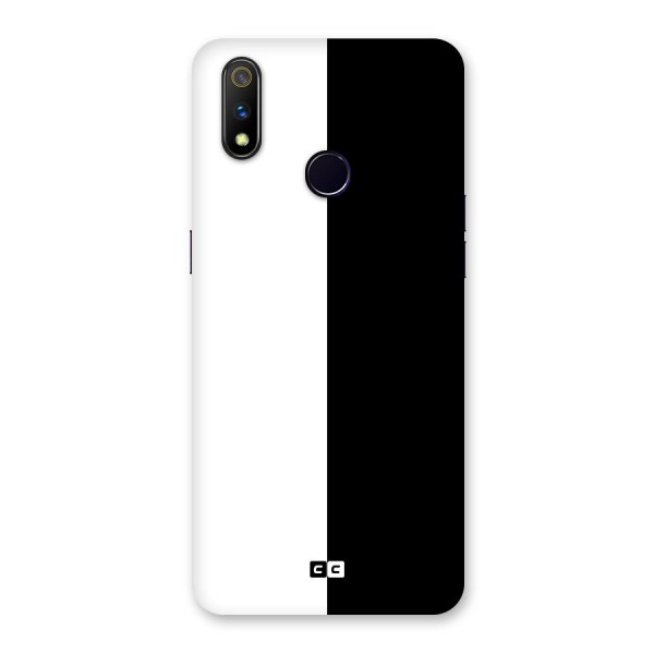 Simple Black White Back Case for Realme 3 Pro