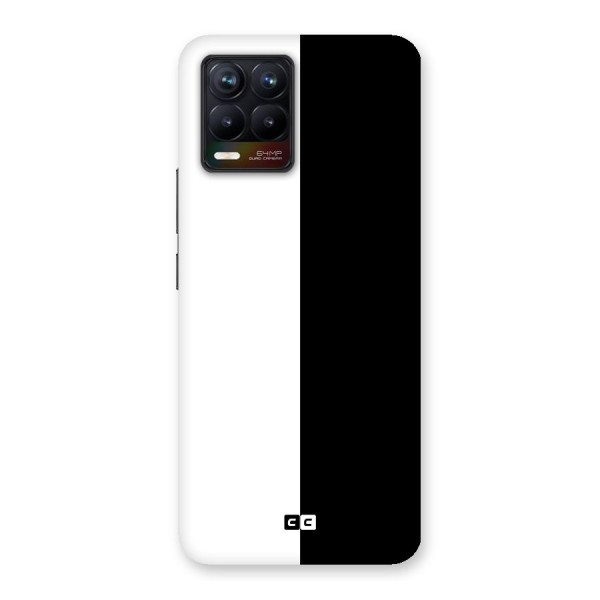 Simple Black White Glass Back Case for Realme 8