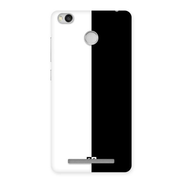 Simple Black White Back Case for Redmi 3S Prime