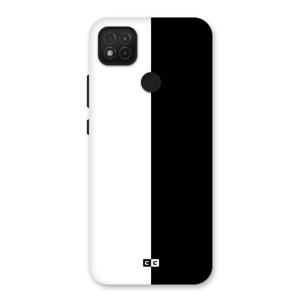 Simple Black White Back Case for Redmi 9