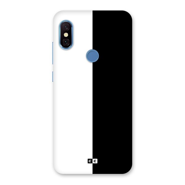 Simple Black White Back Case for Redmi Note 6 Pro