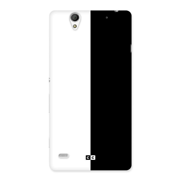 Simple Black White Back Case for Sony Xperia C4