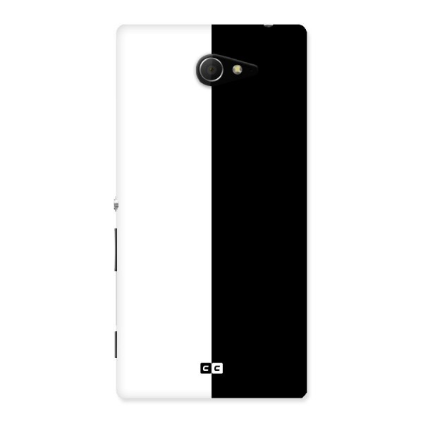 Simple Black White Back Case for Sony Xperia M2