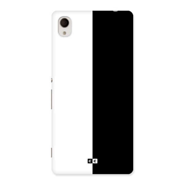 Simple Black White Back Case for Sony Xperia M4