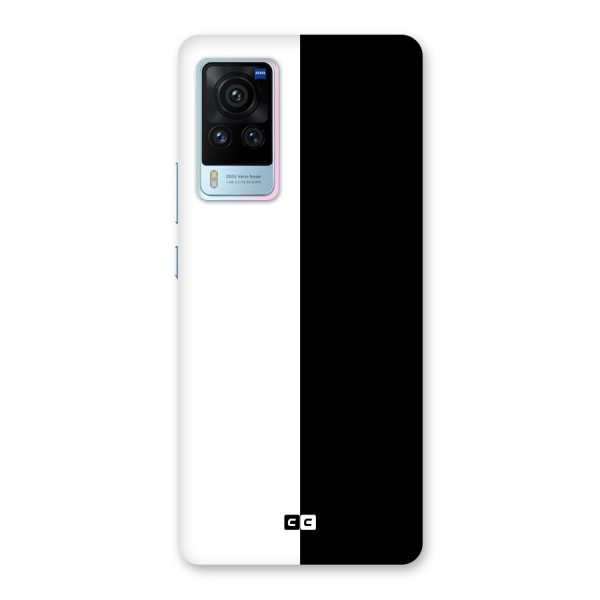 Simple Black White Glass Back Case for Vivo X60 Pro