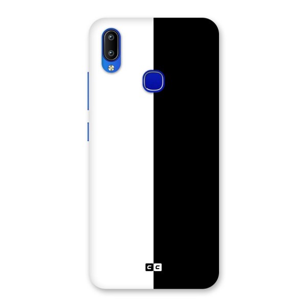 Simple Black White Back Case for Vivo Y91