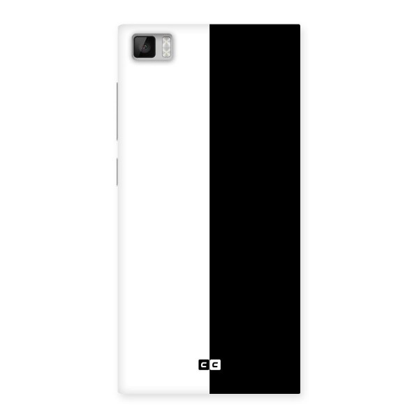 Simple Black White Back Case for Xiaomi Mi3