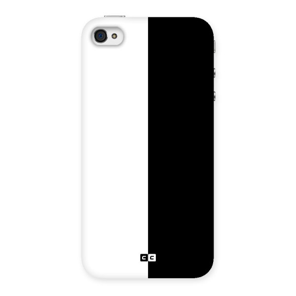 Simple Black White Back Case for iPhone 4 4s