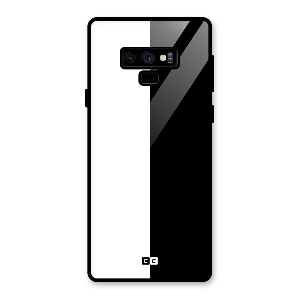 Simple Black White Glass Back Case for Galaxy Note 9