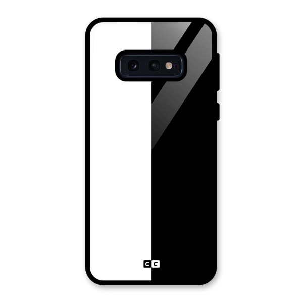 Simple Black White Glass Back Case for Galaxy S10e